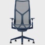 A Cosm high-back, nightfall chair with height-adjustable arms.