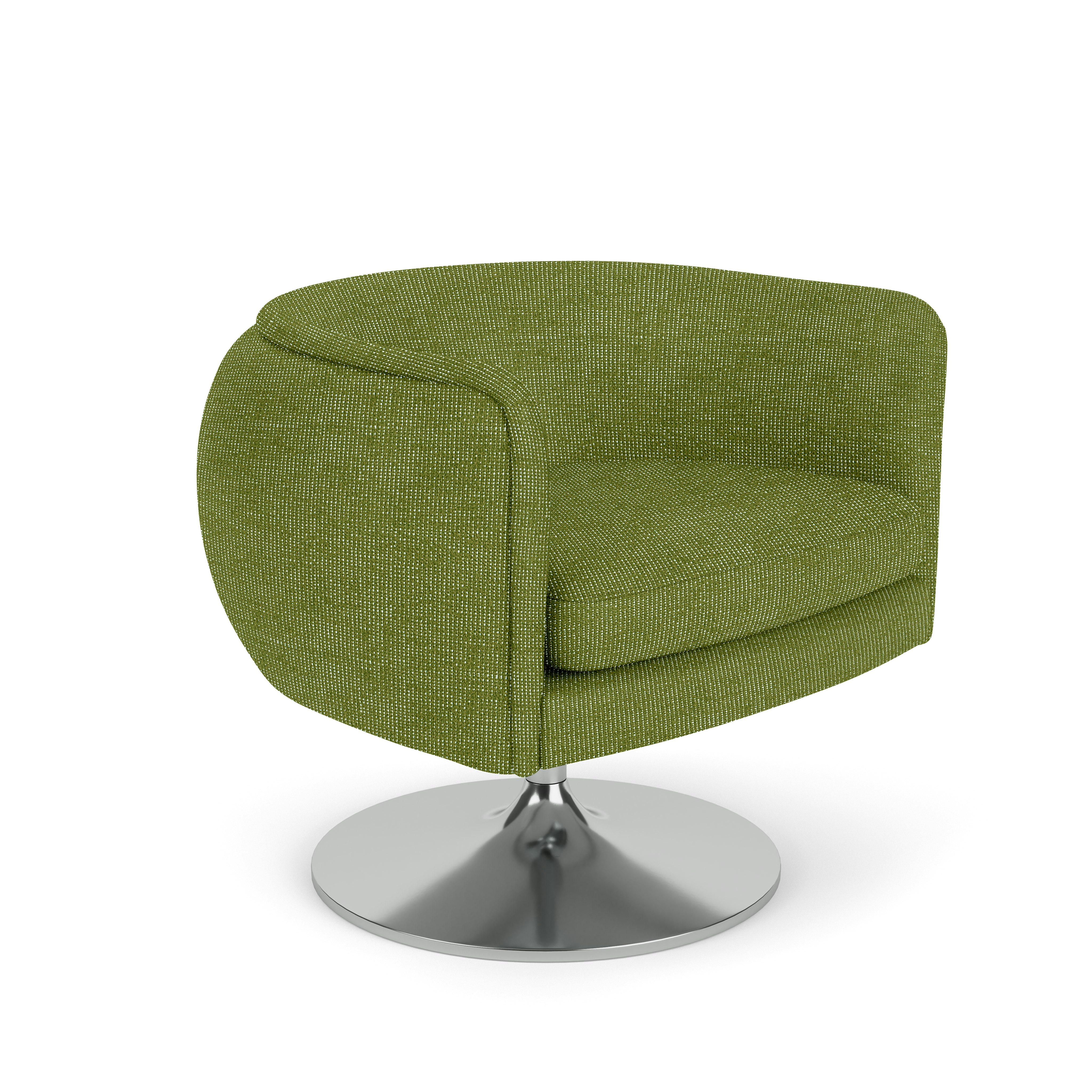 D'Urso Swivel Lounge - Prestini,  Green / White