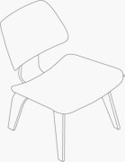 Eames Molded Plywood Lounge Chair Wood Base (LCW)