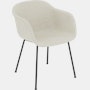 Fiber Dining Chair - Armchair,  Remix,  223 Cream,  Black Tube