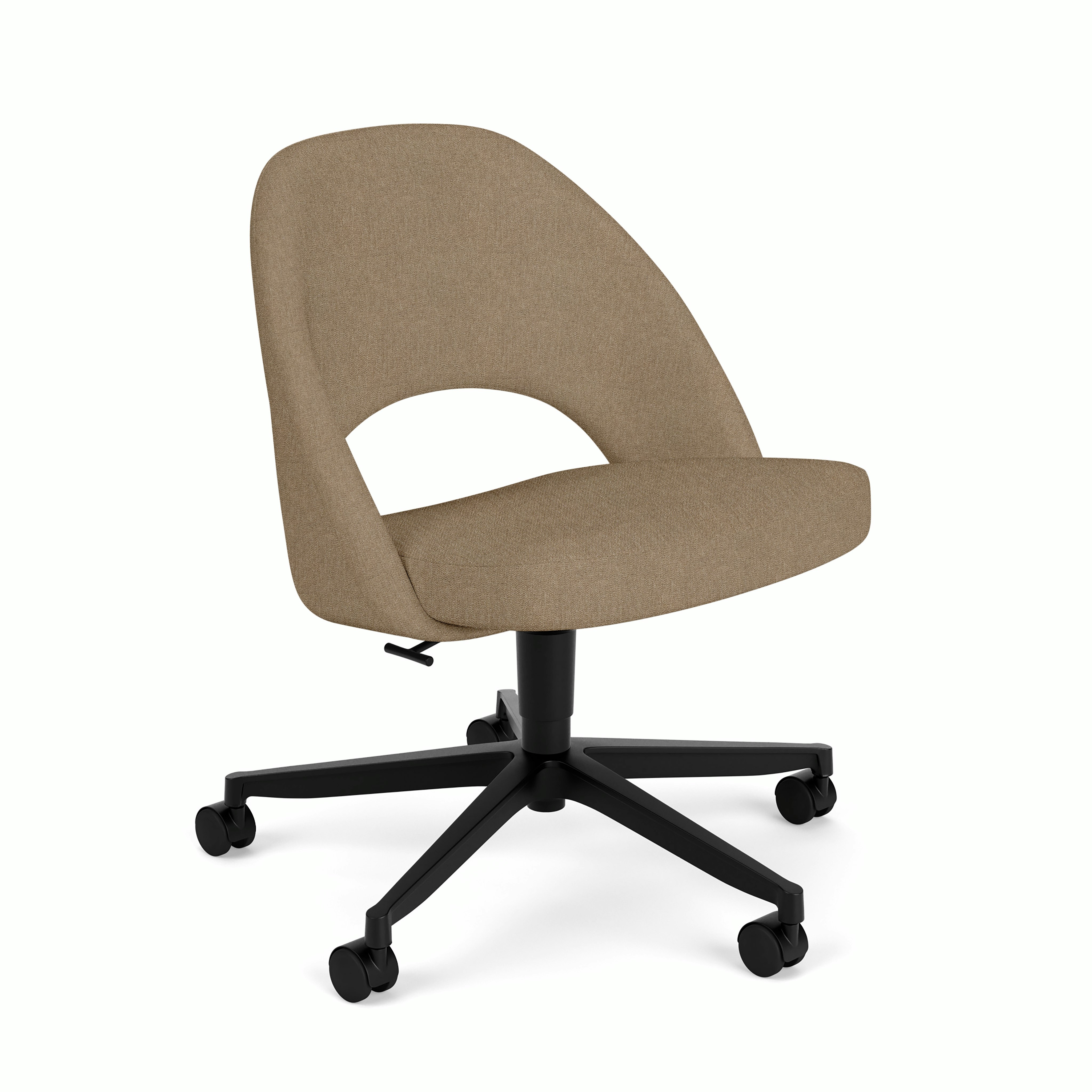 Saarinen Executive Office Side Chair - 5 Star,  Aegean,  Path,  Black Base,  HC