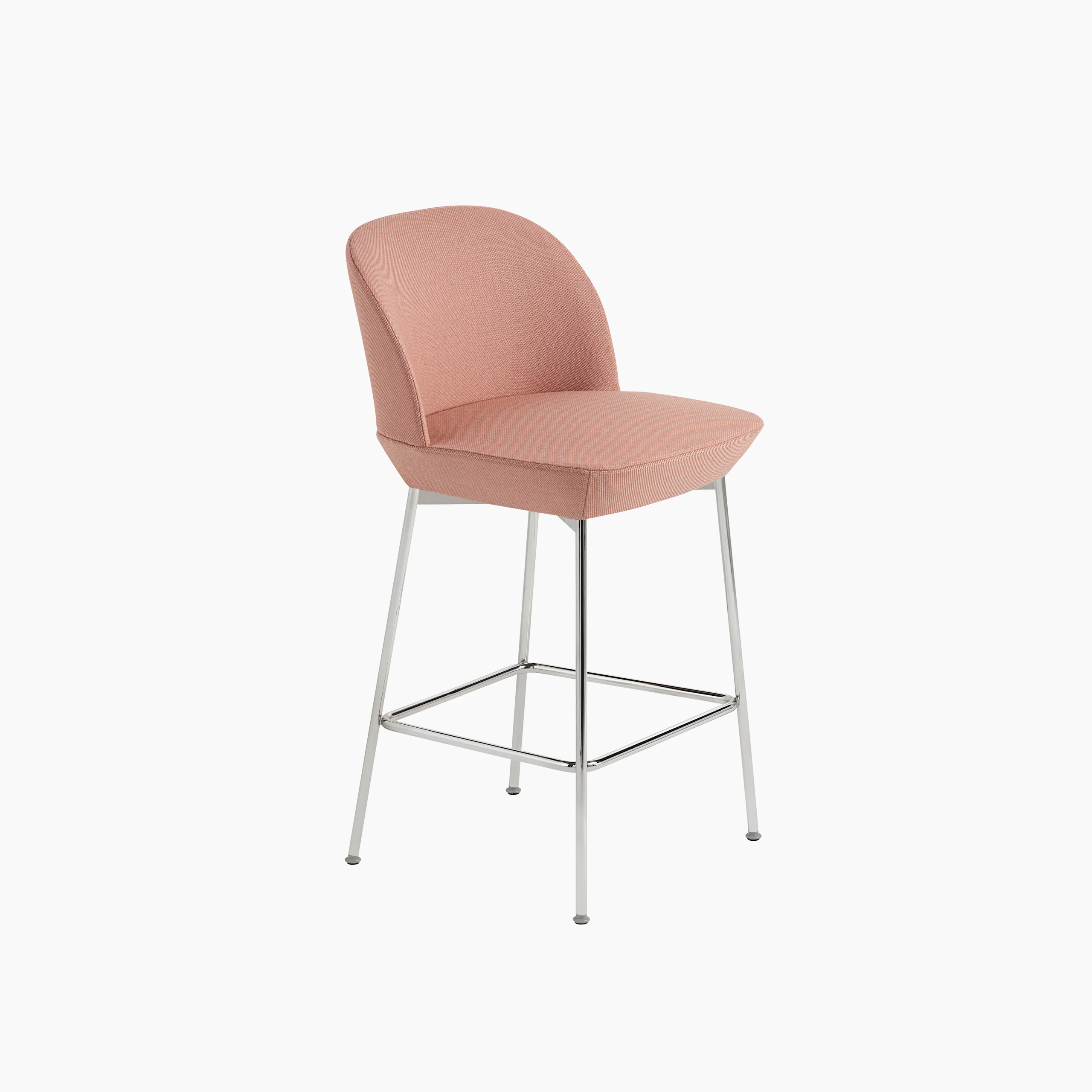 Oslo barstool 65 cm twill weave 530 chrome