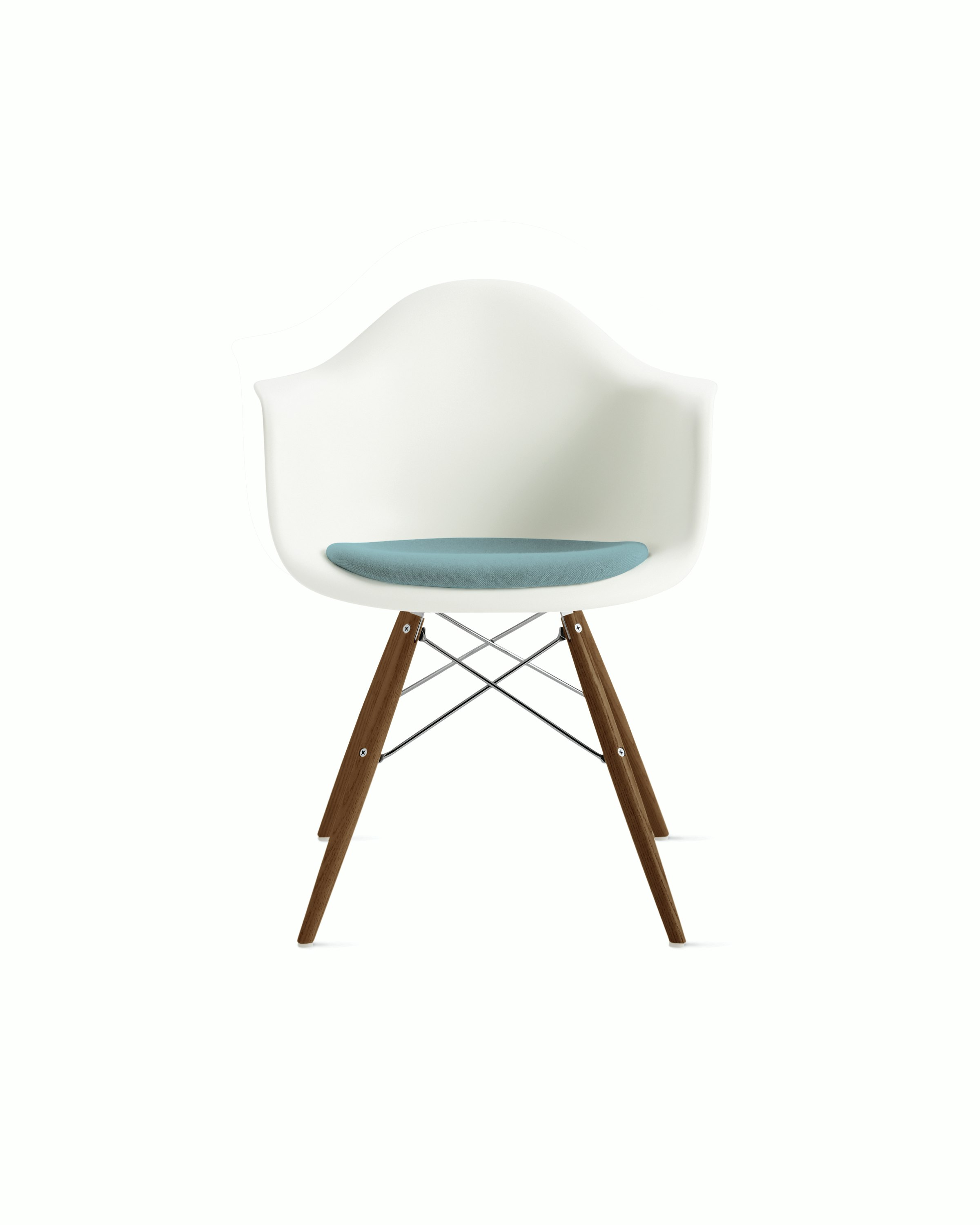 Eames Molded Plastic Armchair with Seat Pad