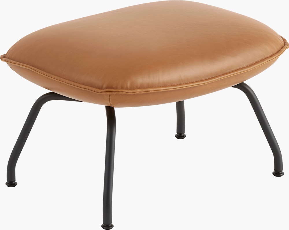 Doze ottoman refine leather cognac anthracite black Muuto 5000x5000 hi res