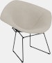 Bertoia Diamond Chair, Black, Full Cover, Crossroad, Almond