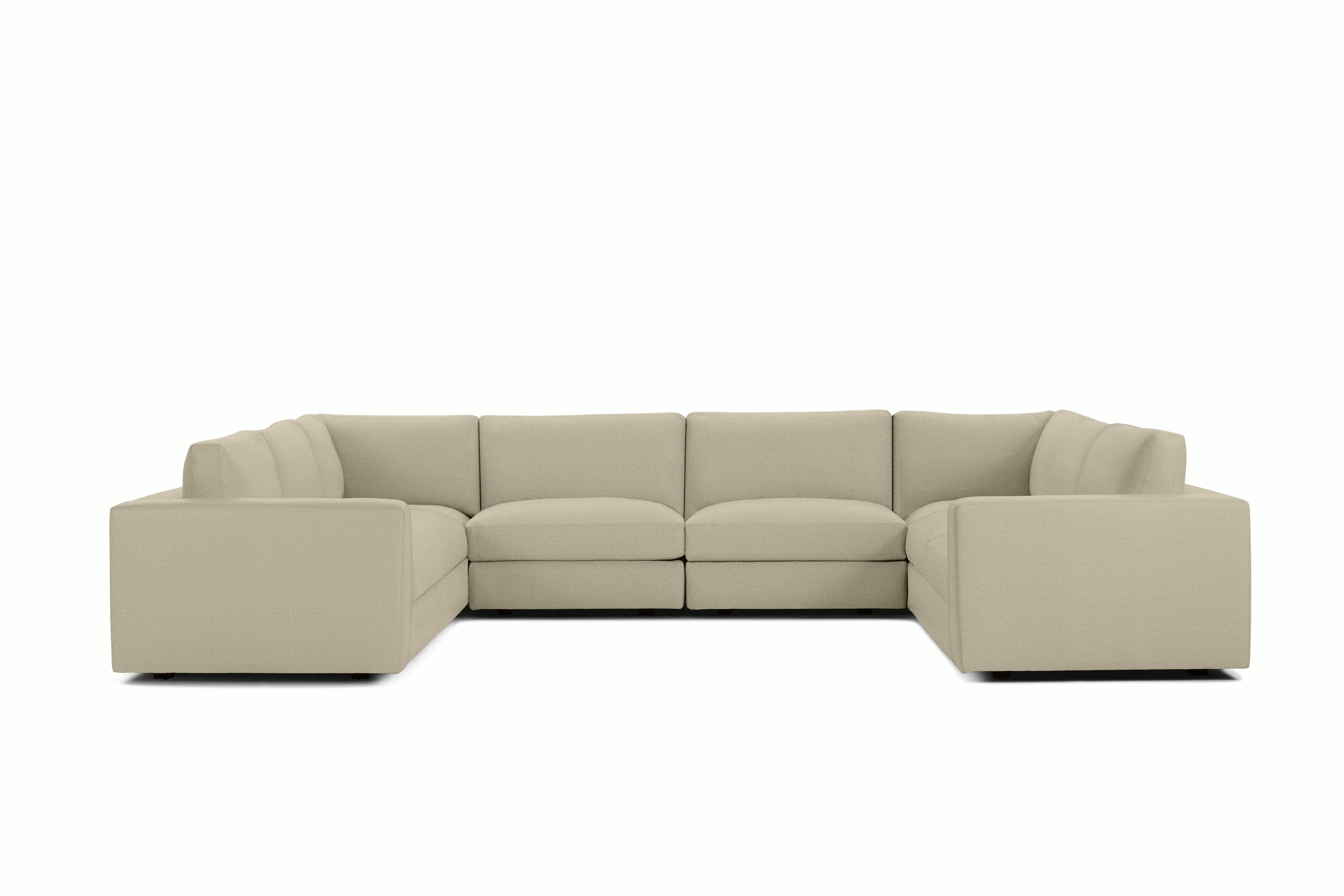 Reid Corner Sectional - U Shaped Sectional,  Standard,  Pecora,  Cream,  1" Block"