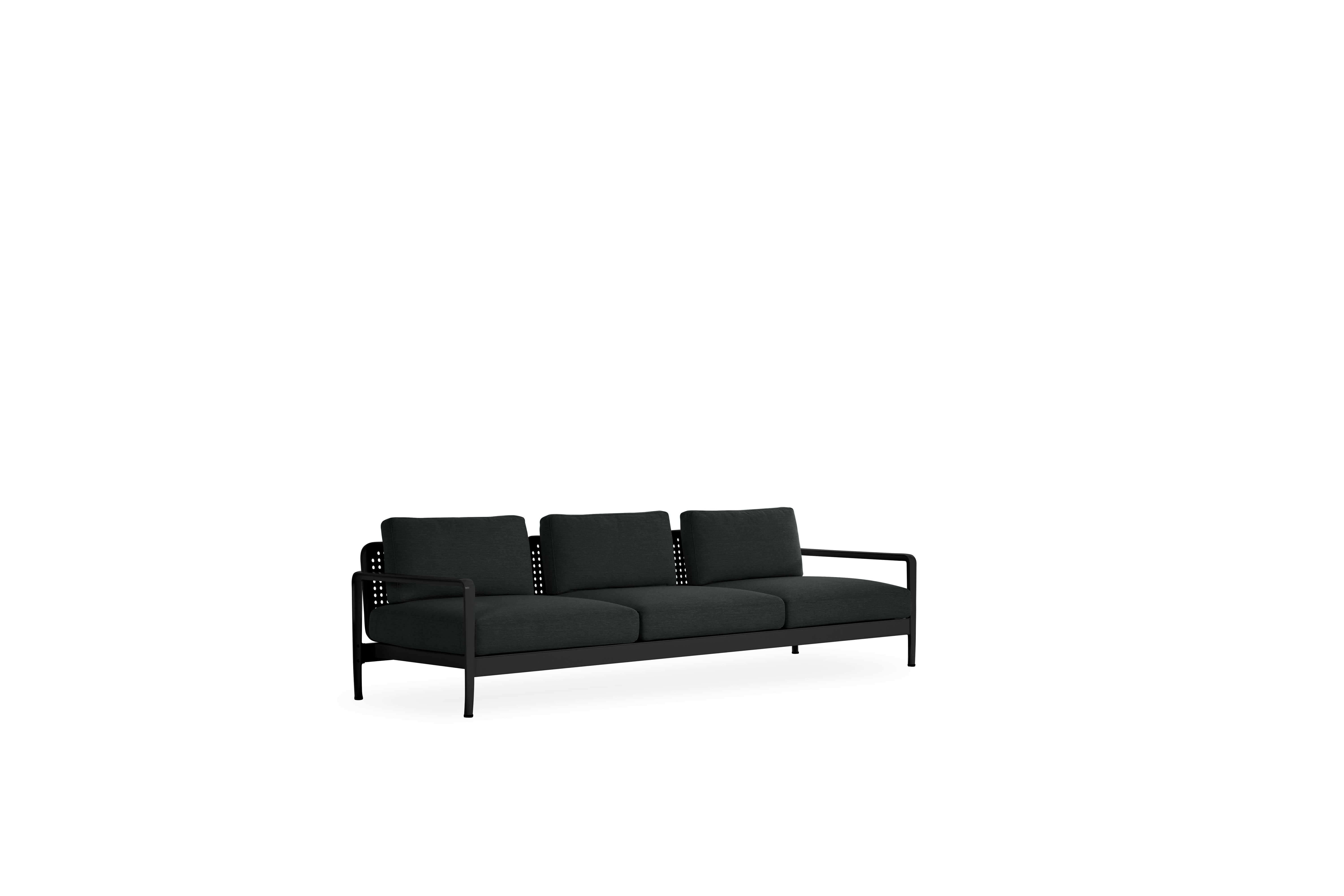 Lissoni Outdoor Sofa - Three Seat,  onyx
