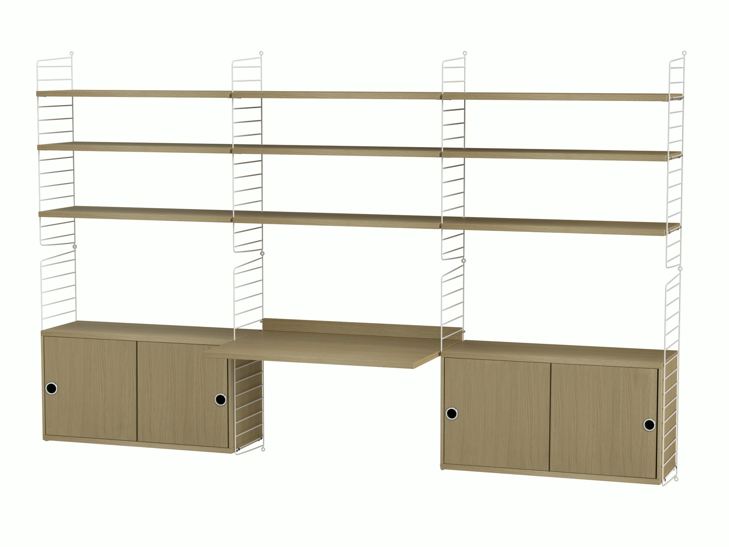 String Workspace Cabinet Shelving - Configuration F