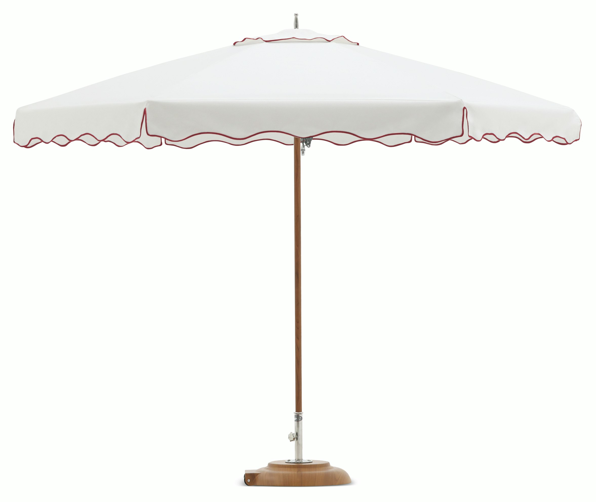 Tuuci Ocean Master Hexagon Scalloped Umbrella,  Contrast Trim