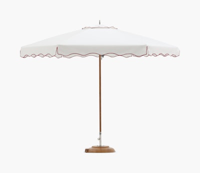 Tuuci Ocean Master Hexagon Scalloped Umbrella,  Contrast Trim