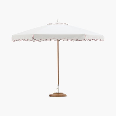 Tuuci Ocean Master Hexagon Scalloped Umbrella,  Contrast Trim