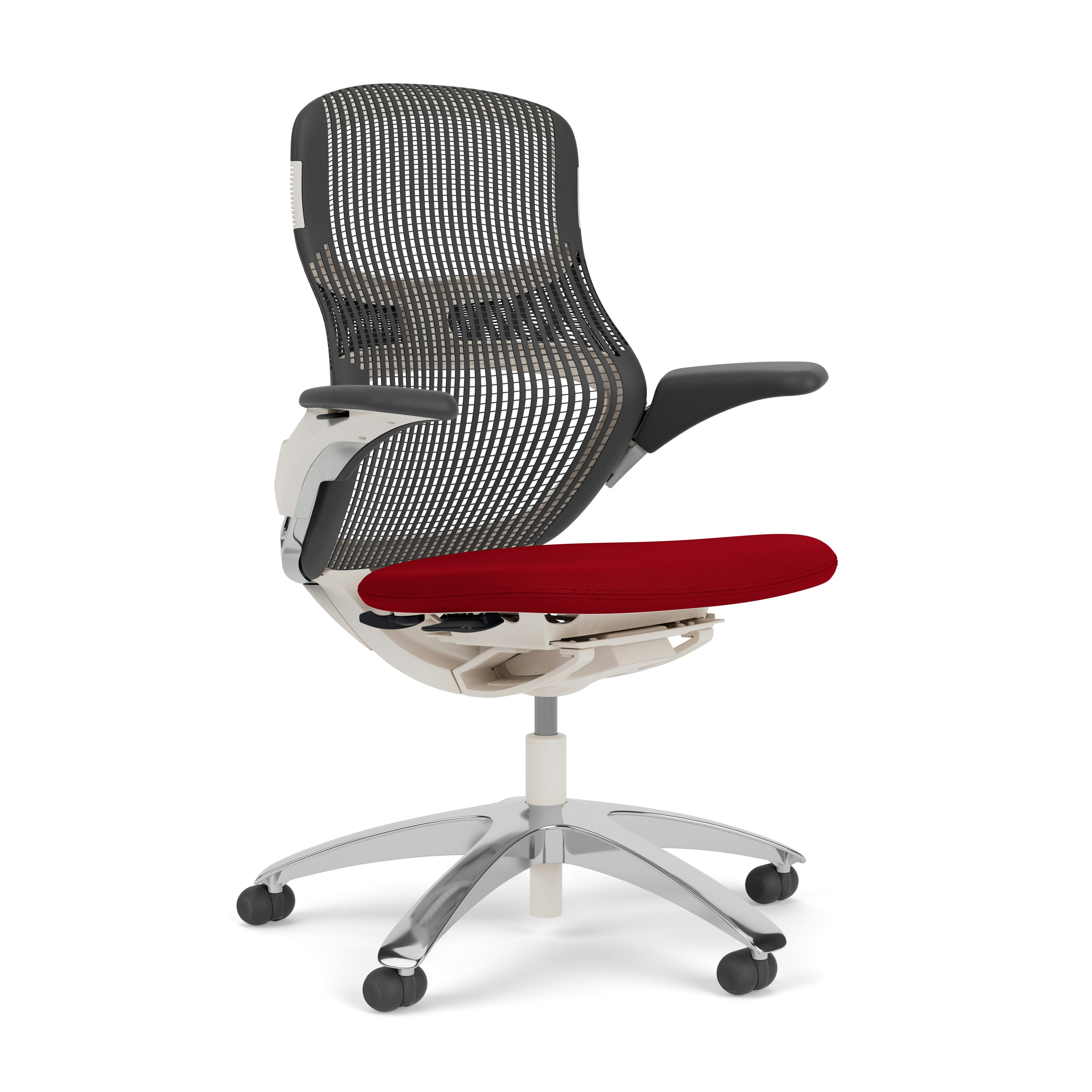 Generation Chair - Light, Height Adjustable, Storm, Generation, Firecracker, Polished Aluminum, Hard Wheel