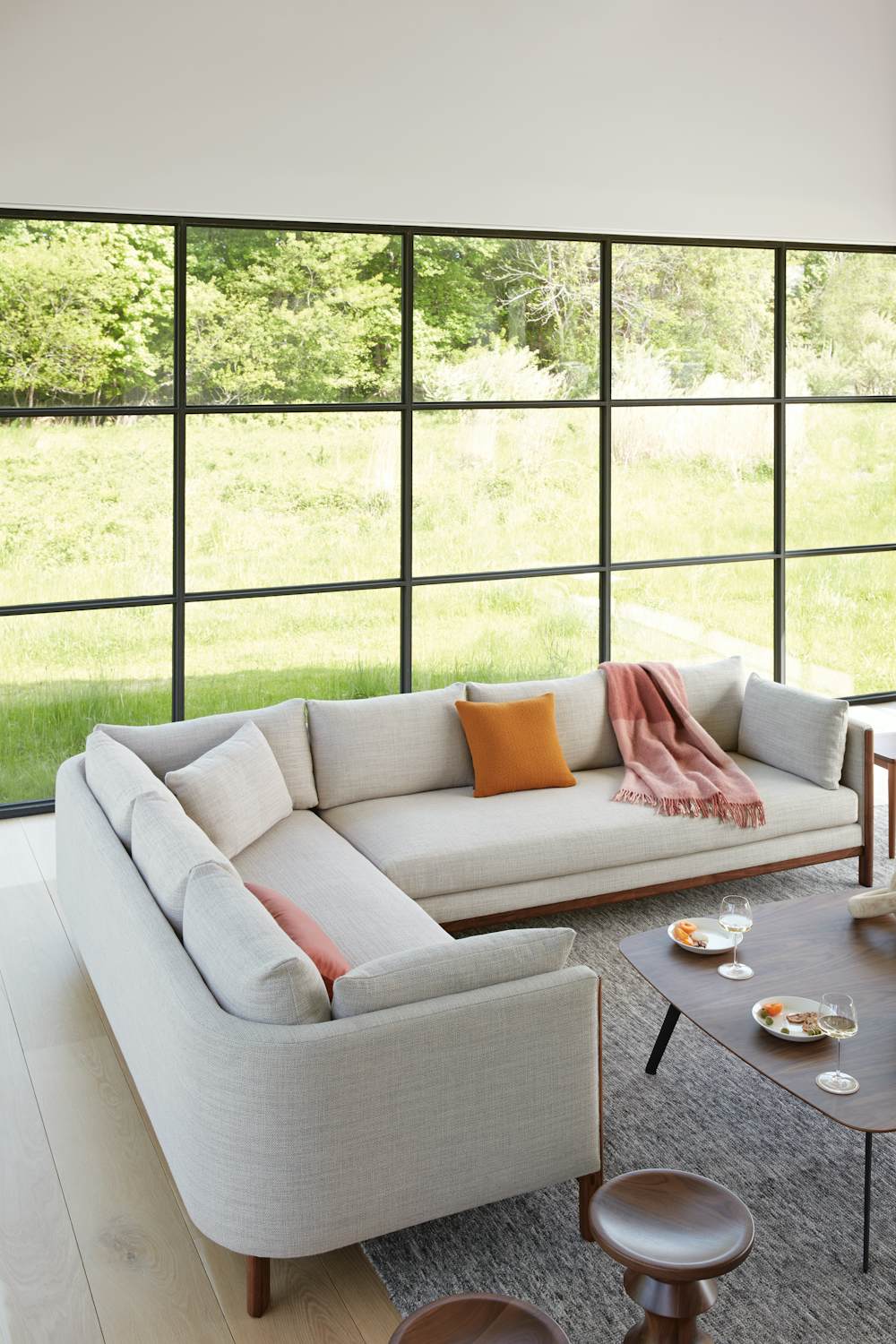 Emmy Corner Sectional in a living room setting