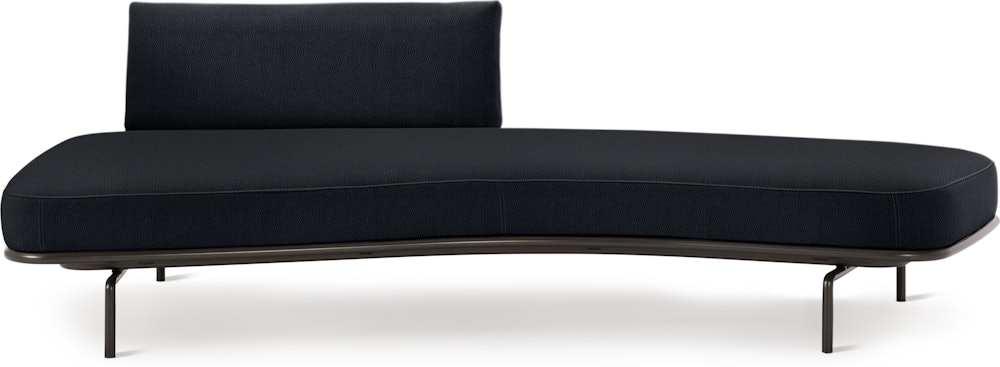 Panoramic Sofa - Left,  Single Large,  Volo Leather,  Black,  Charcoal