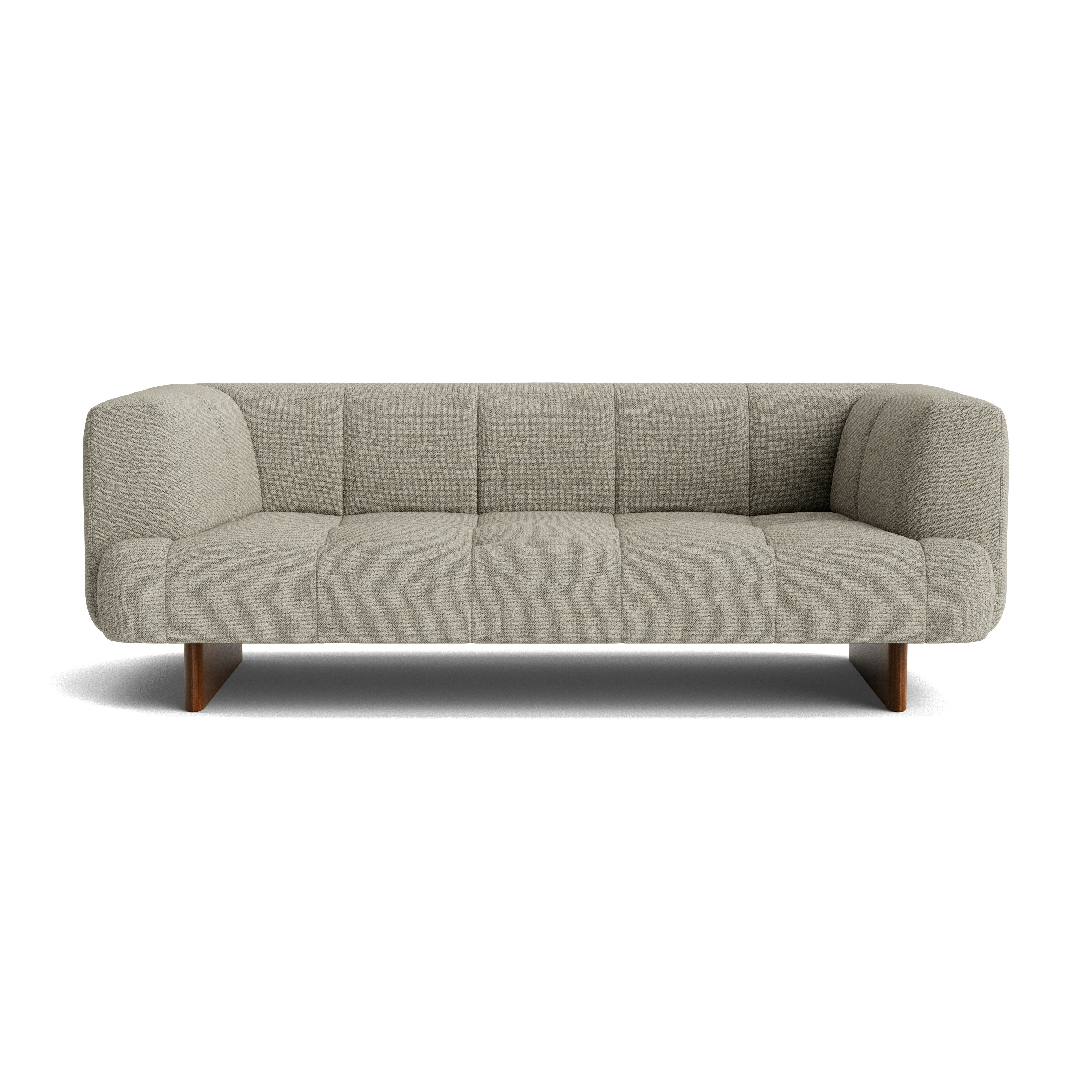 Quilton Lift Sofa - 2-Seat Sofa, Loft, 200 Cobblestone, Lacquered Walnut