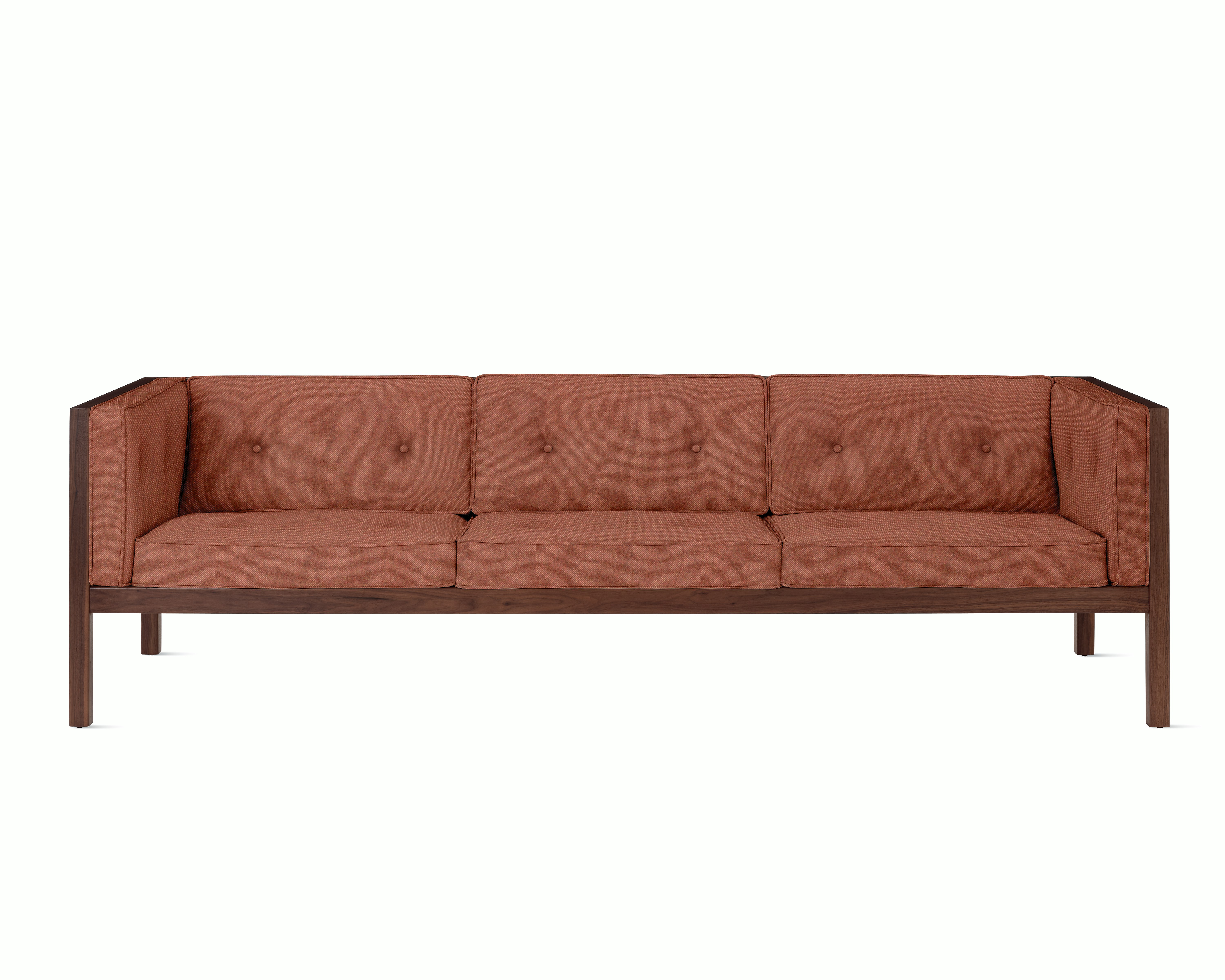 Cube Sofa - 92,  Beck,  Clayware,  Walnut