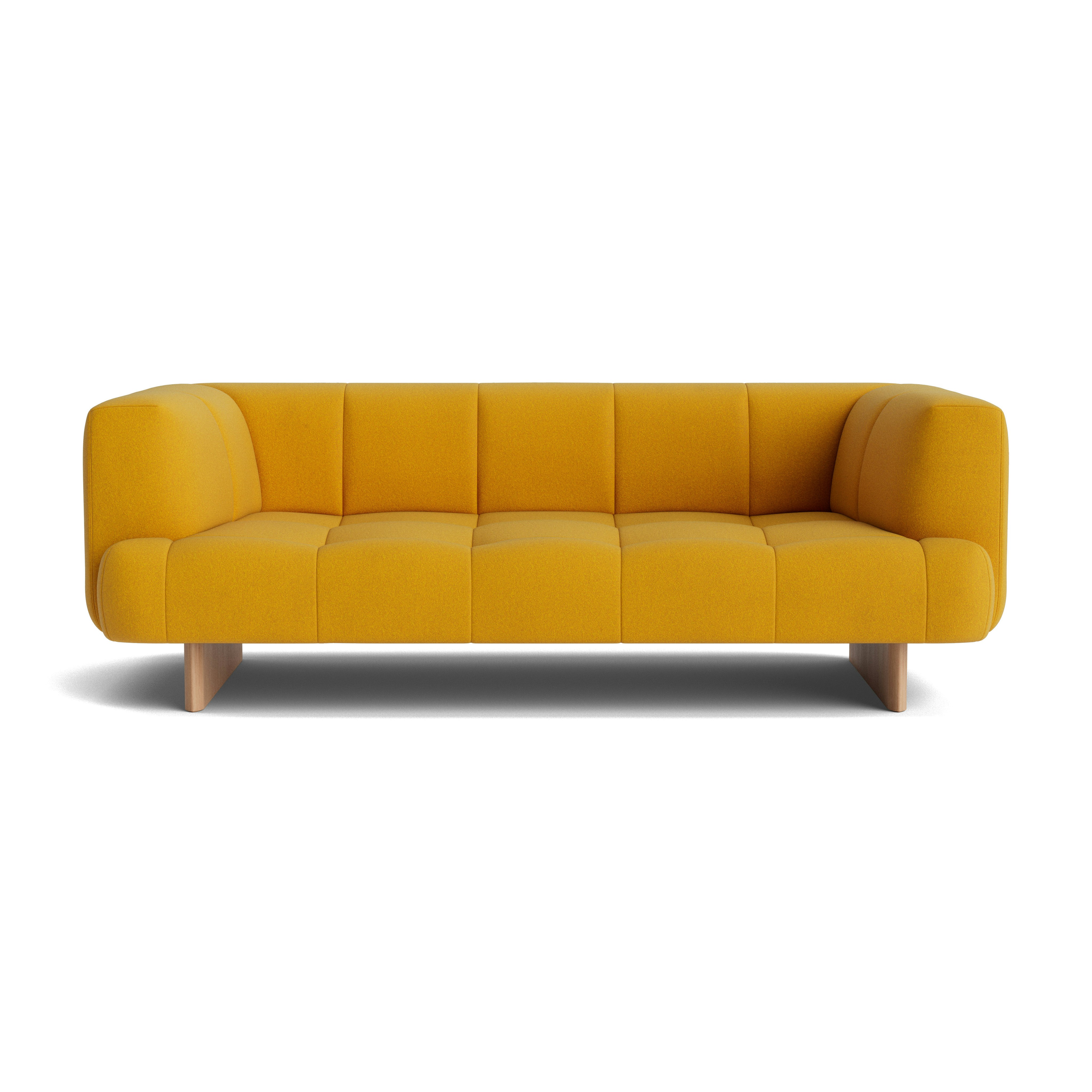 Quilton Lift Sofa - 2-Seat Sofa, Beck, Lambic, Lacquered Oak