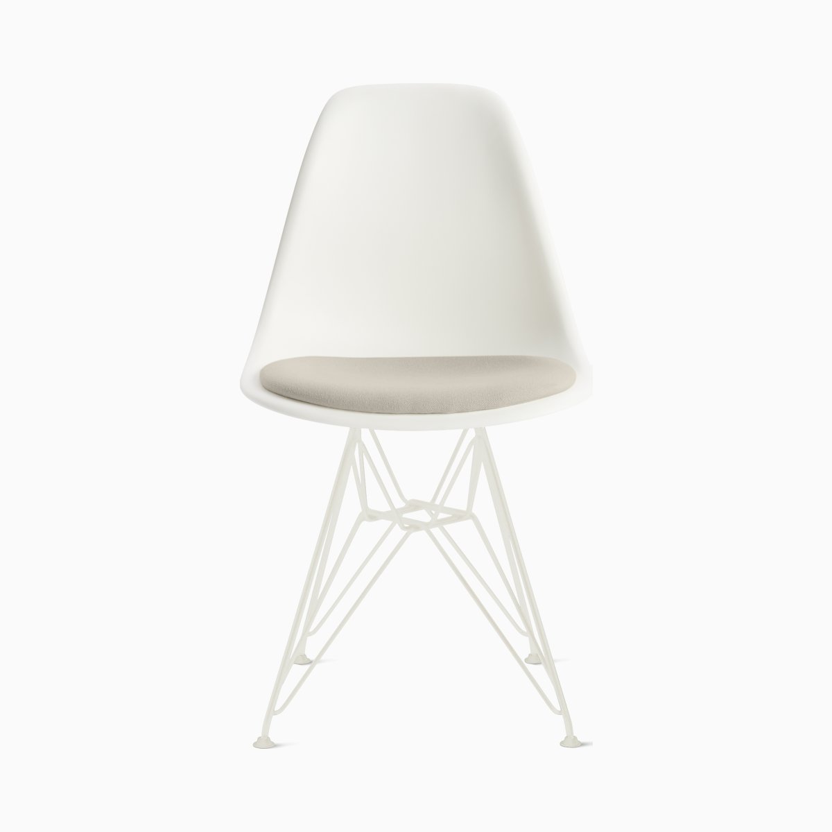 Eames Molded Plastic Side Chair with Seat Pad Eames Molded Plastic Side Chair with Seat Pad