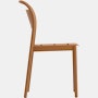 Linear steel armchair burnt orange angle v2 Muuto