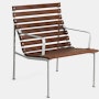 Traverse Lounge Chair with Arms - Heat Treated Ash, Lacquered Aluminum Frame