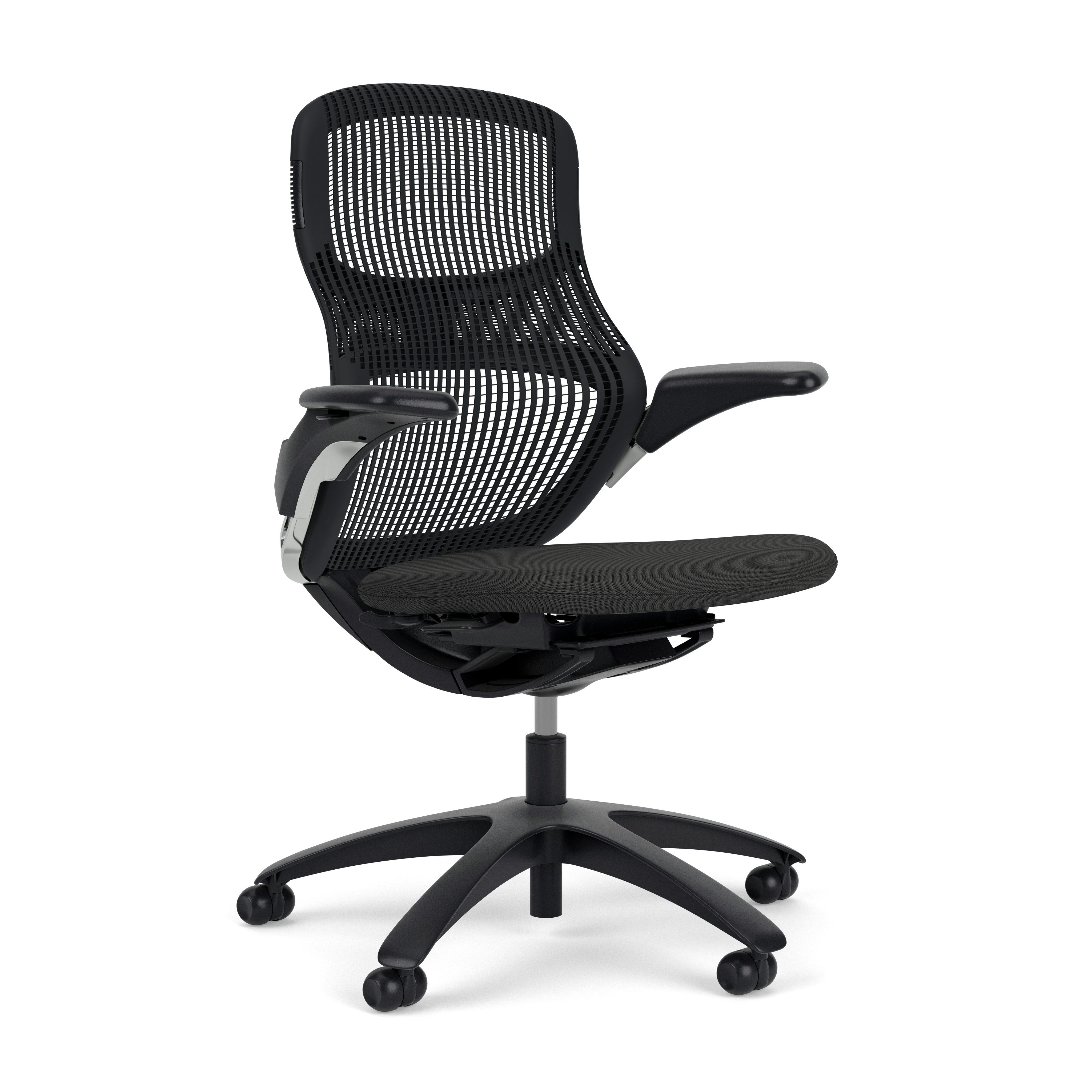 Generation Chair - Dark, Height Adjustable, Onyx, Generation, Storm, Plastic Standard, Hard Wheel