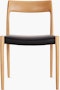 Moller Model 77 Side Chair, Leather Seat