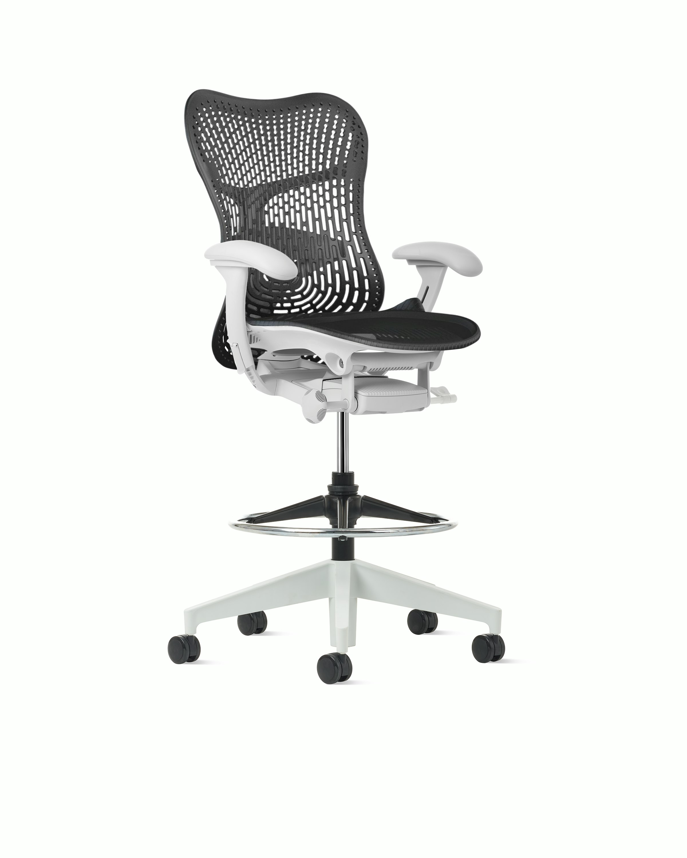 Mirra 2 Stool in Alpine with Grpahite Triflex suspension and fixed seat