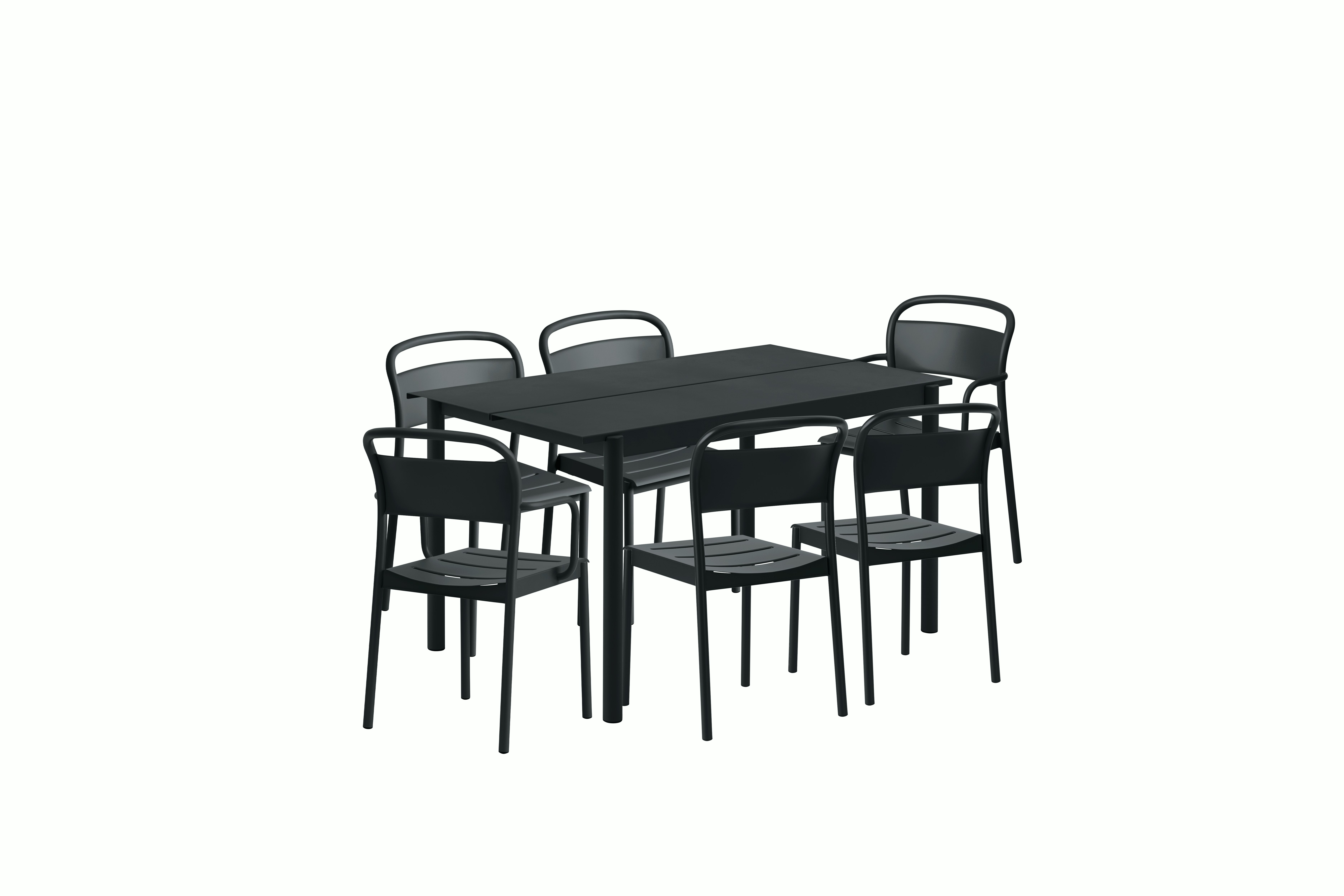 Linear Steel Dining Set