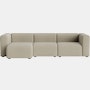 Mags Narrow Chaise Sectional - Left, Pecora, Cream