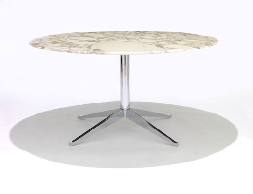 Florence Knoll marble Table Desk with chrome base