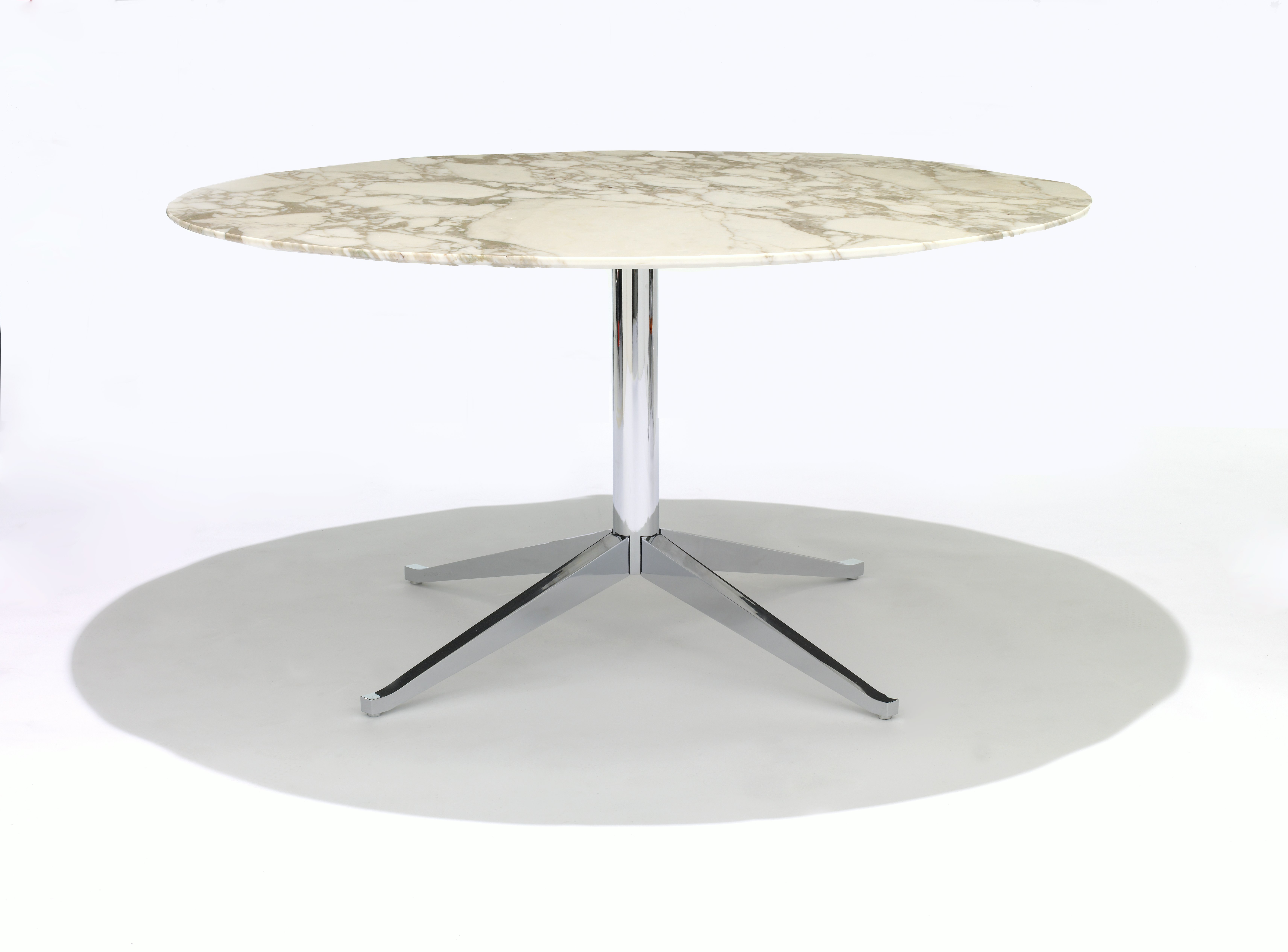 Florence Knoll marble Table Desk with chrome base