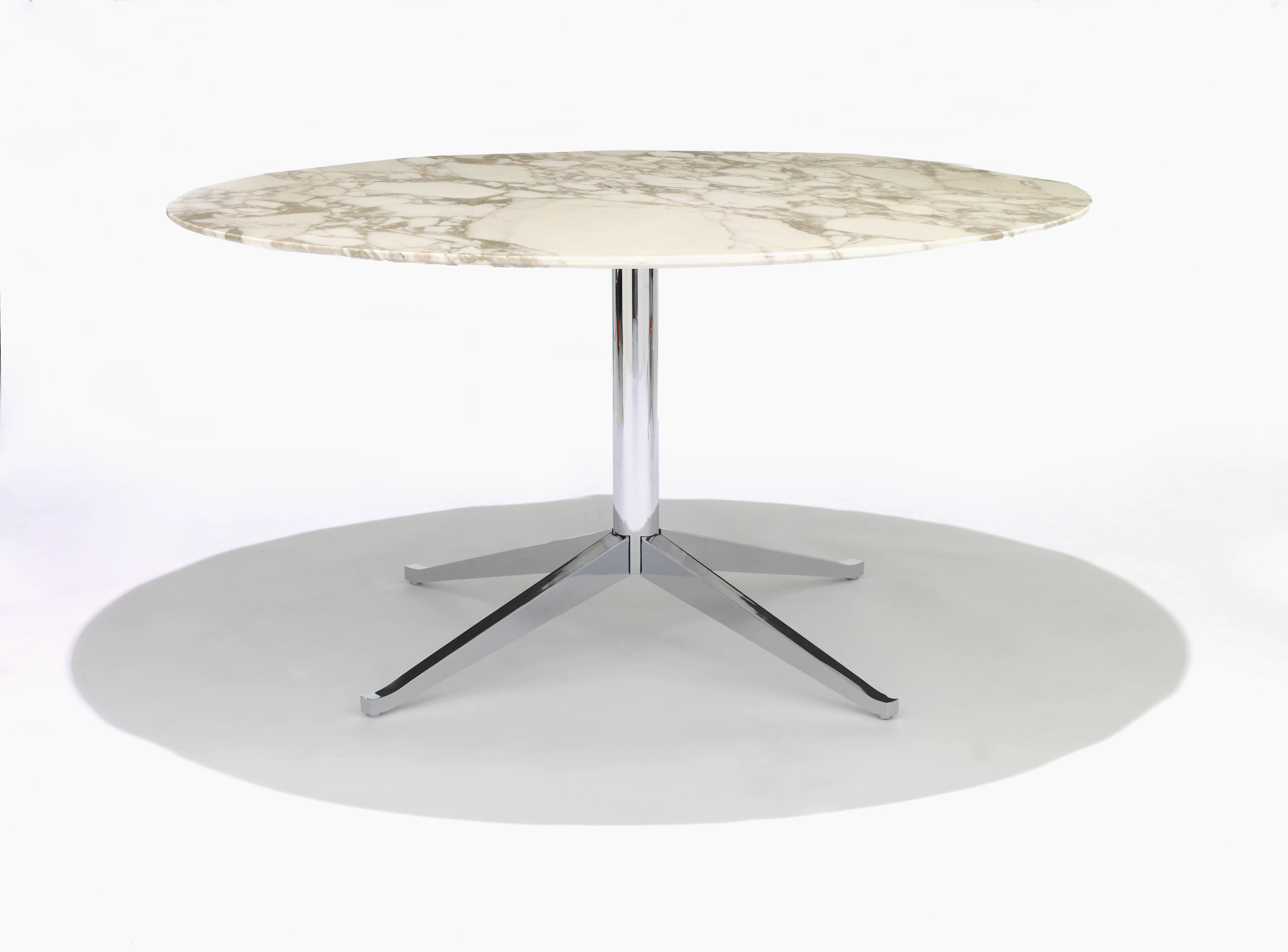 Florence Knoll marble Table Desk with chrome base