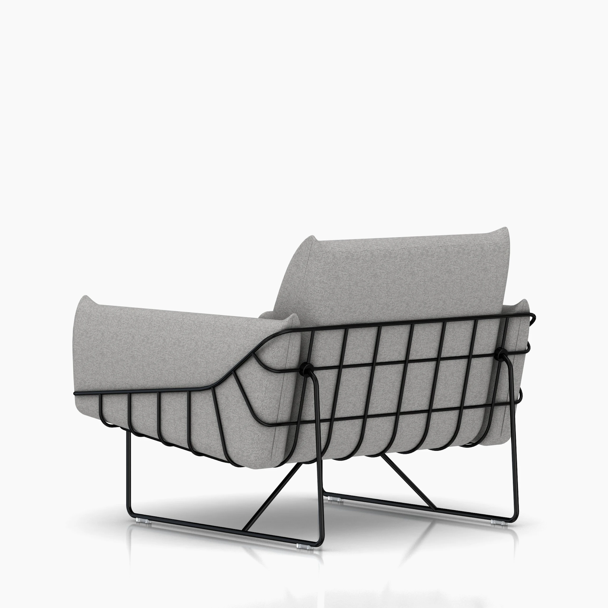 Back angled view of Wireframe Chair