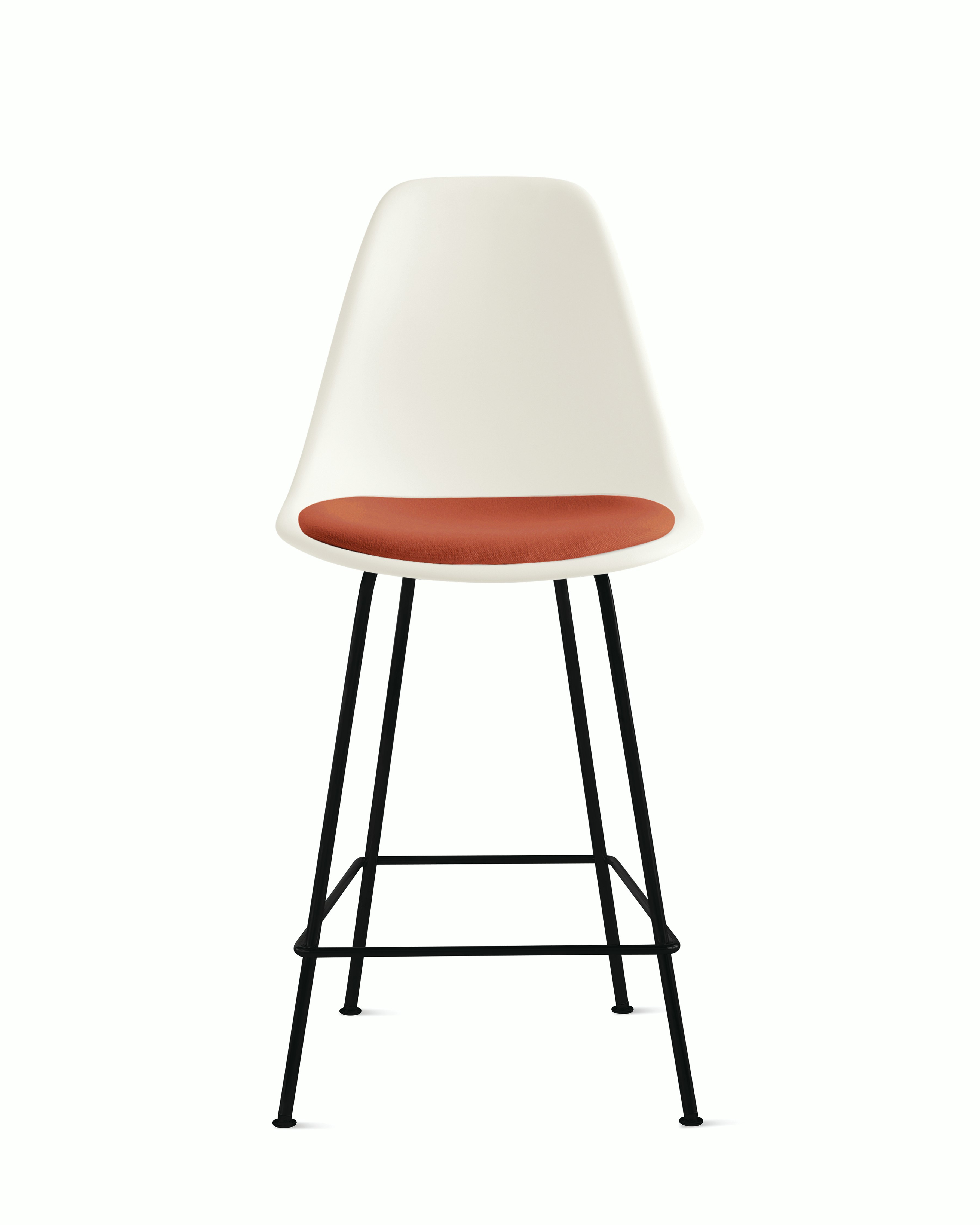 Eames Molded Plastic Stool with Seat Pad