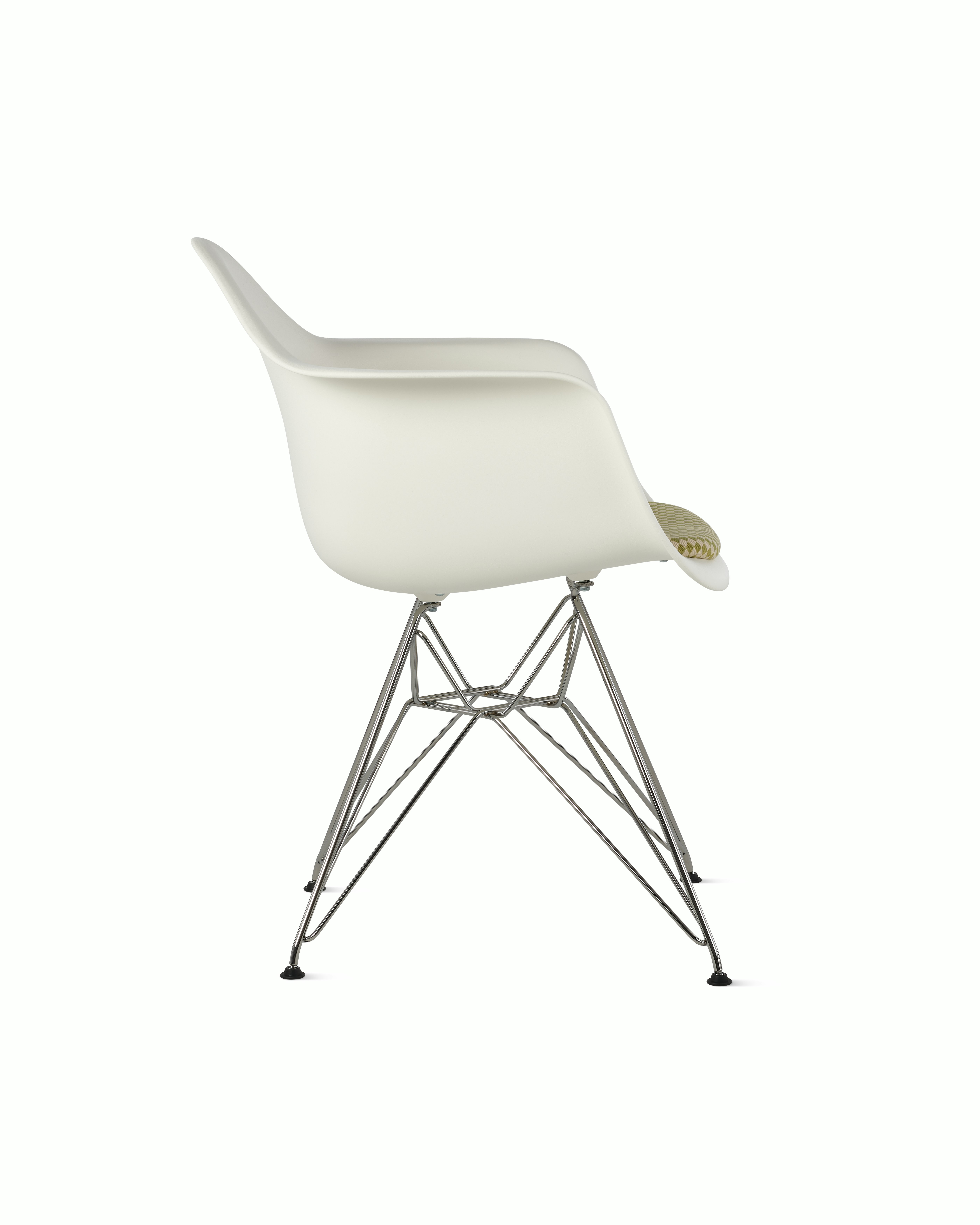 Eames Molded Plastic Armchair with Seat Pad