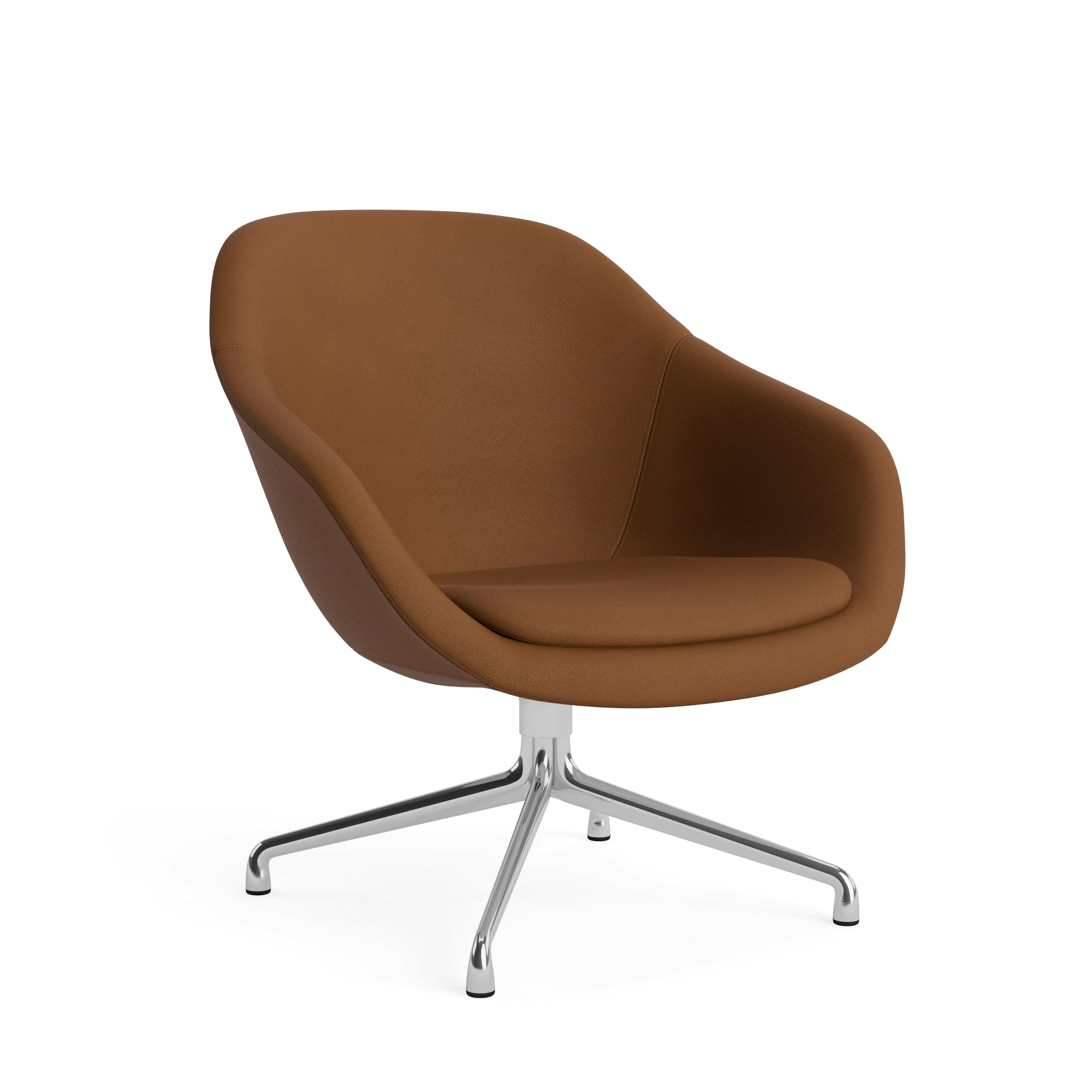 AAL 81 Swivel Chair, Low Back - Standard, Prone Leather, Ledge, Polished Aluminum