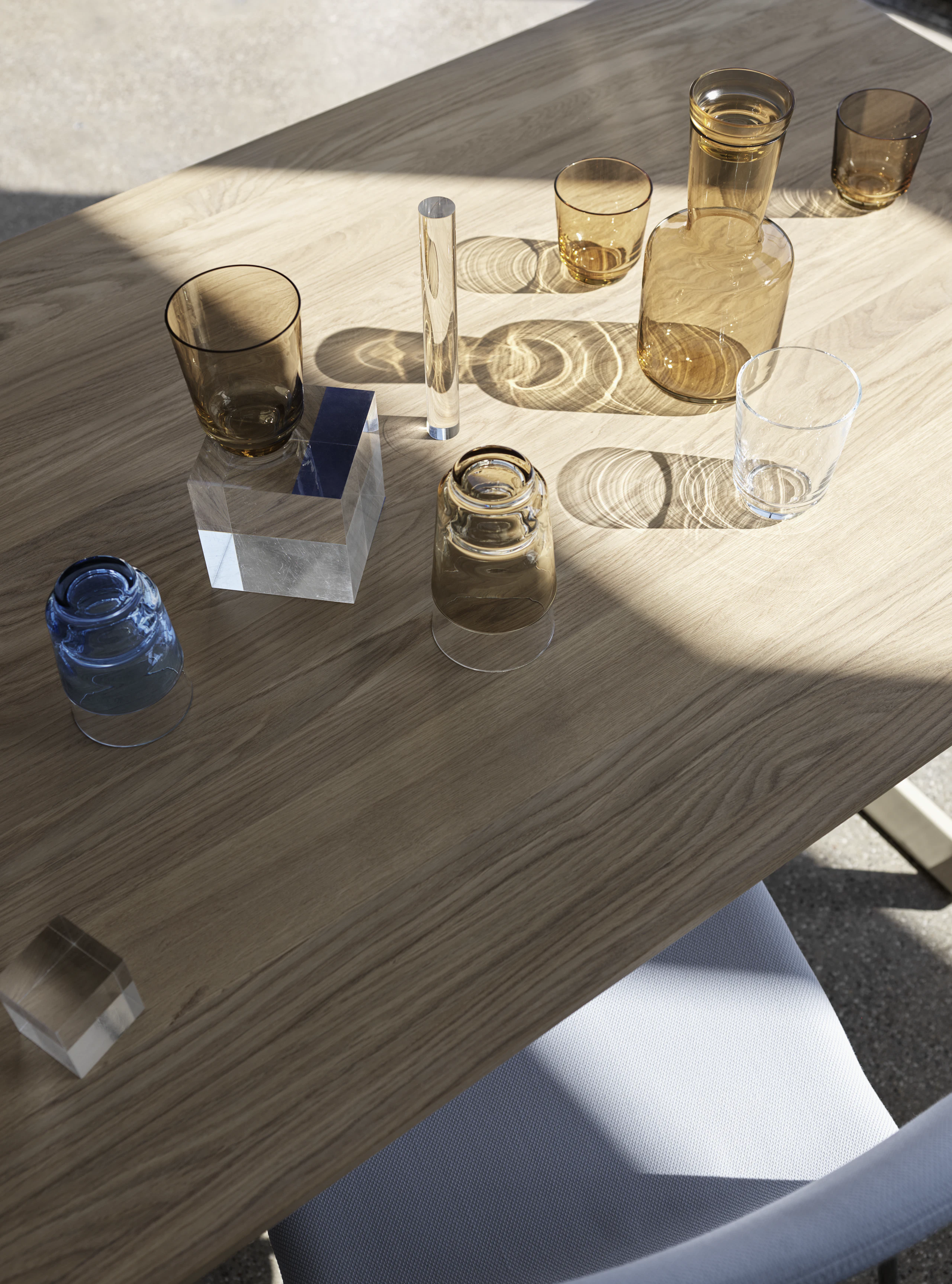 Raise Carafe and Glasses