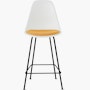Eames Molded Plastic Stool with Seat Pad Eames Molded Plastic Stool with Seat Pad