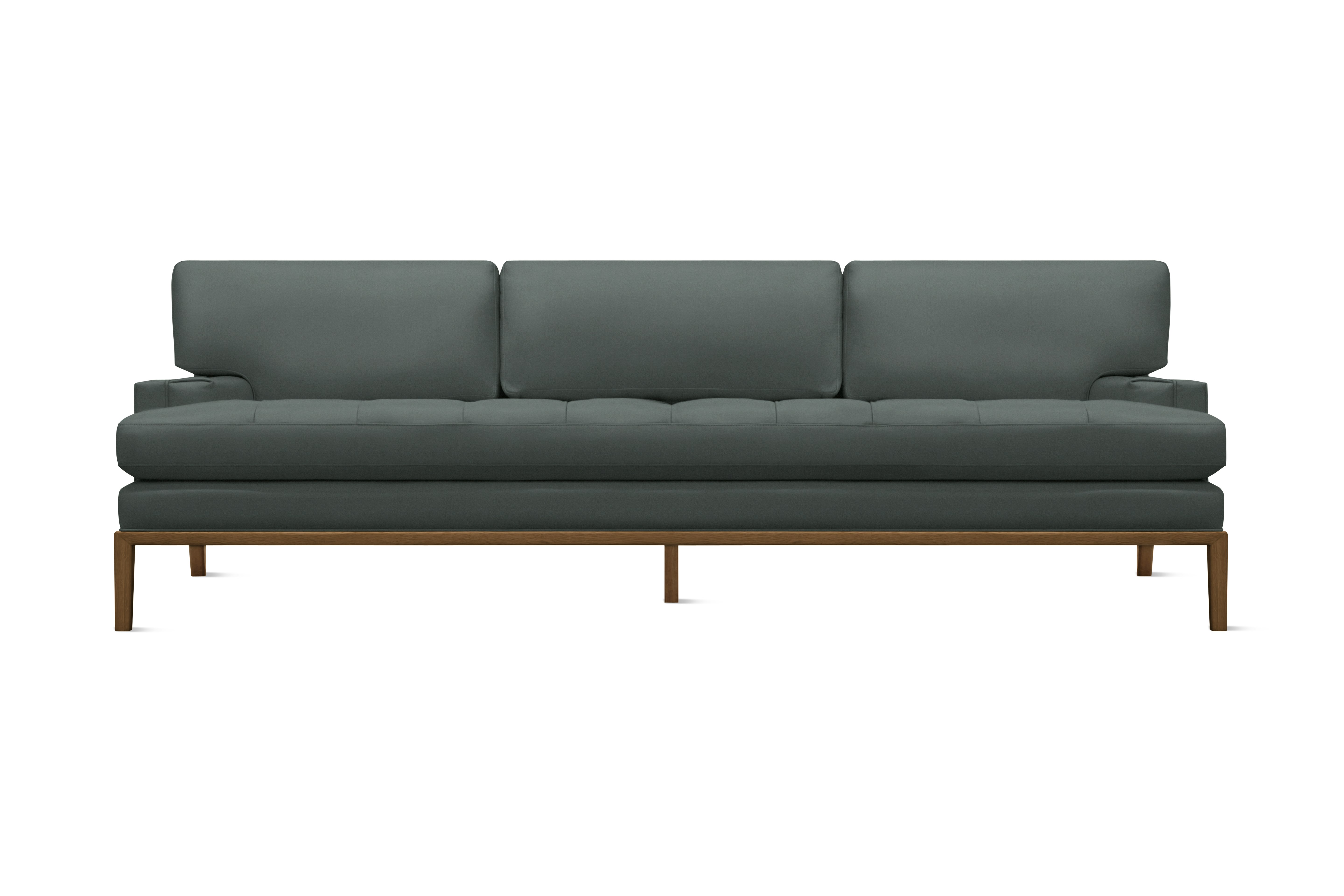 Forster Sofa - Marquis Velvet,  Charcoal,  Walnut