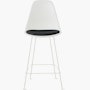 Eames Molded Plastic Stool with Seat Pad Eames Molded Plastic Stool with Seat Pad