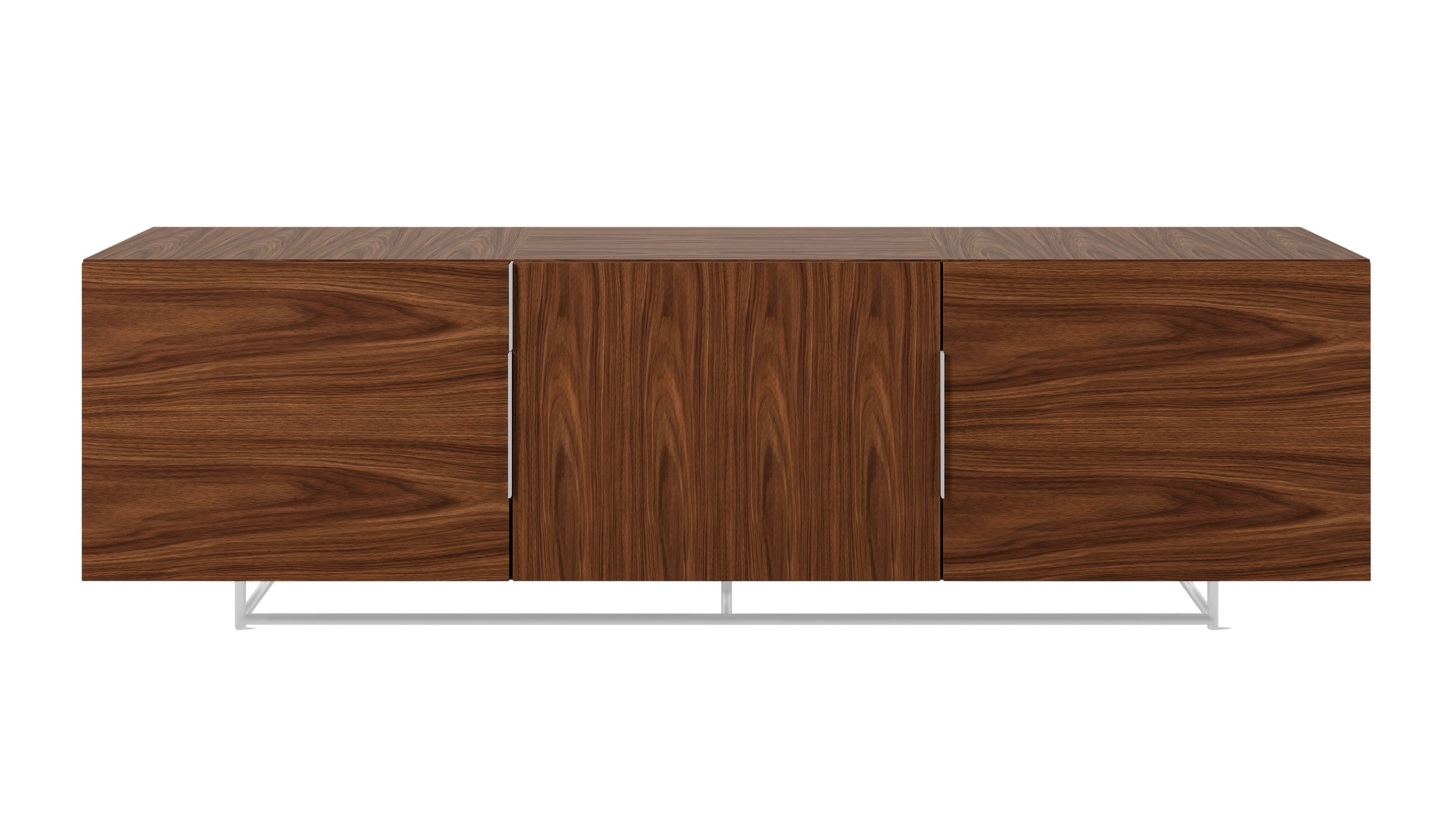 Domino Credenza - chrome,  walnut