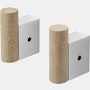 Attach coat hooks aluminum oak 2 set Muuto 5000x5000