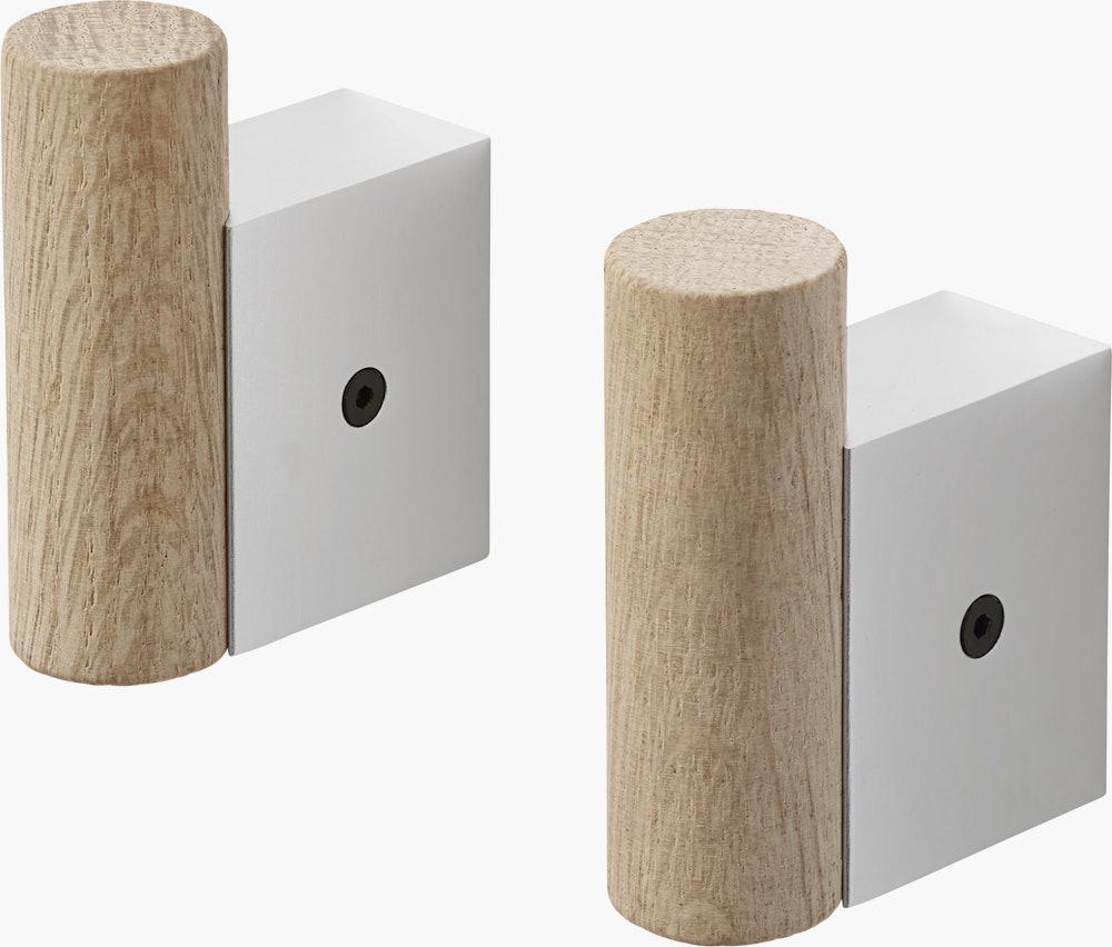 Attach coat hooks aluminum oak 2 set Muuto 5000x5000
