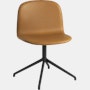 Visu 4 Point Swivel Side Chair, Refine leather cognac