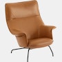 Doze lounge chair refine leather cognac anthracite black Muuto 5000x5000 hi res