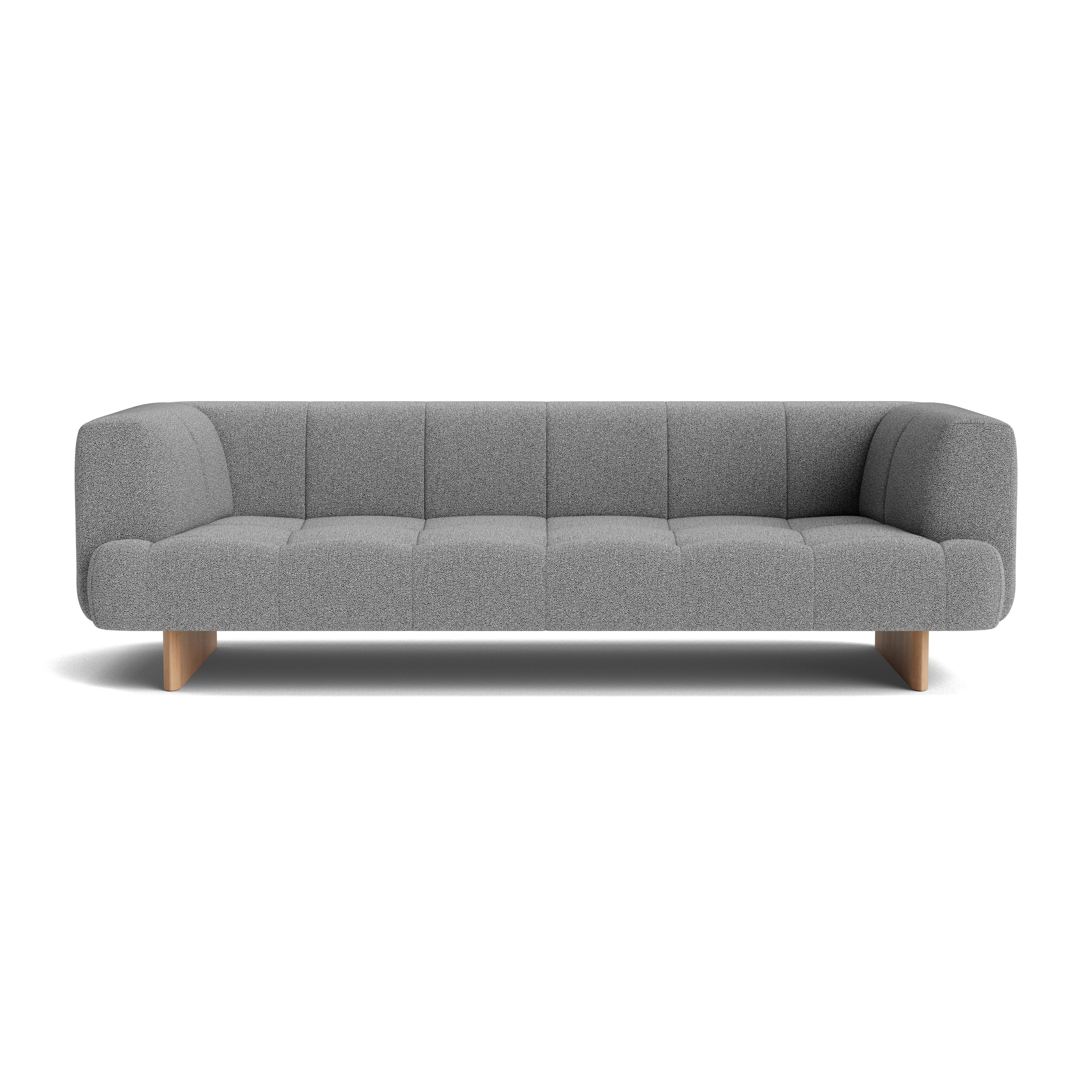 Quilton Lift Sofa - 3-Seat Sofa, Olavi, 03 Black / White, Lacquered Oak