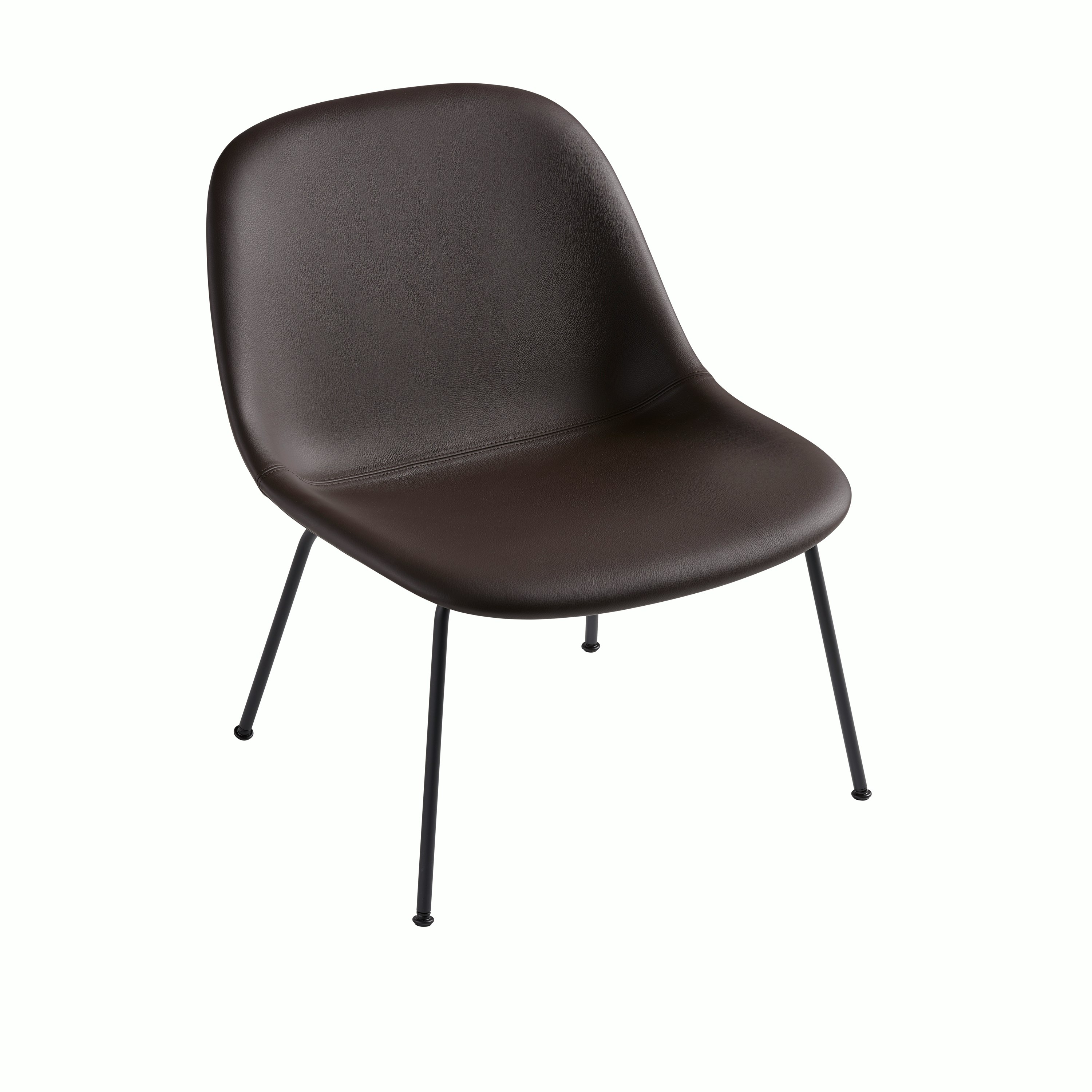 Fiber lounge chair tube base volo coffeebean black
