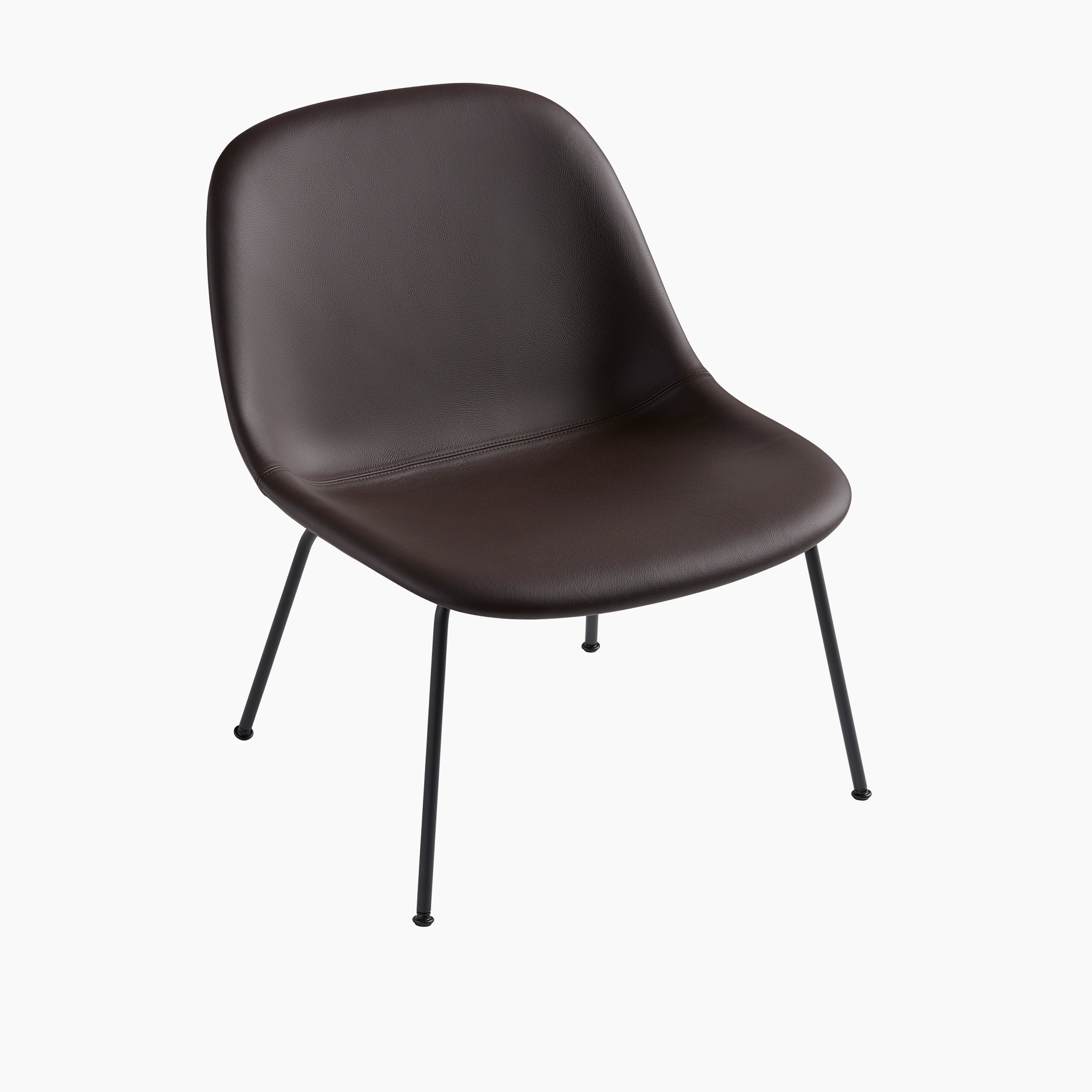 Fiber lounge chair tube base volo coffeebean black
