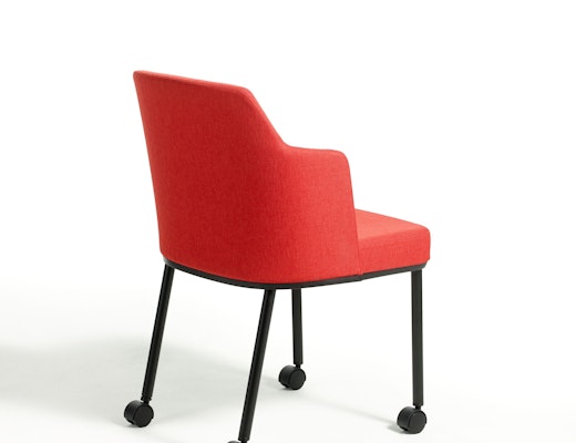Remix Side Chair casters side seating mobile upholstered 4-leg 4 leg