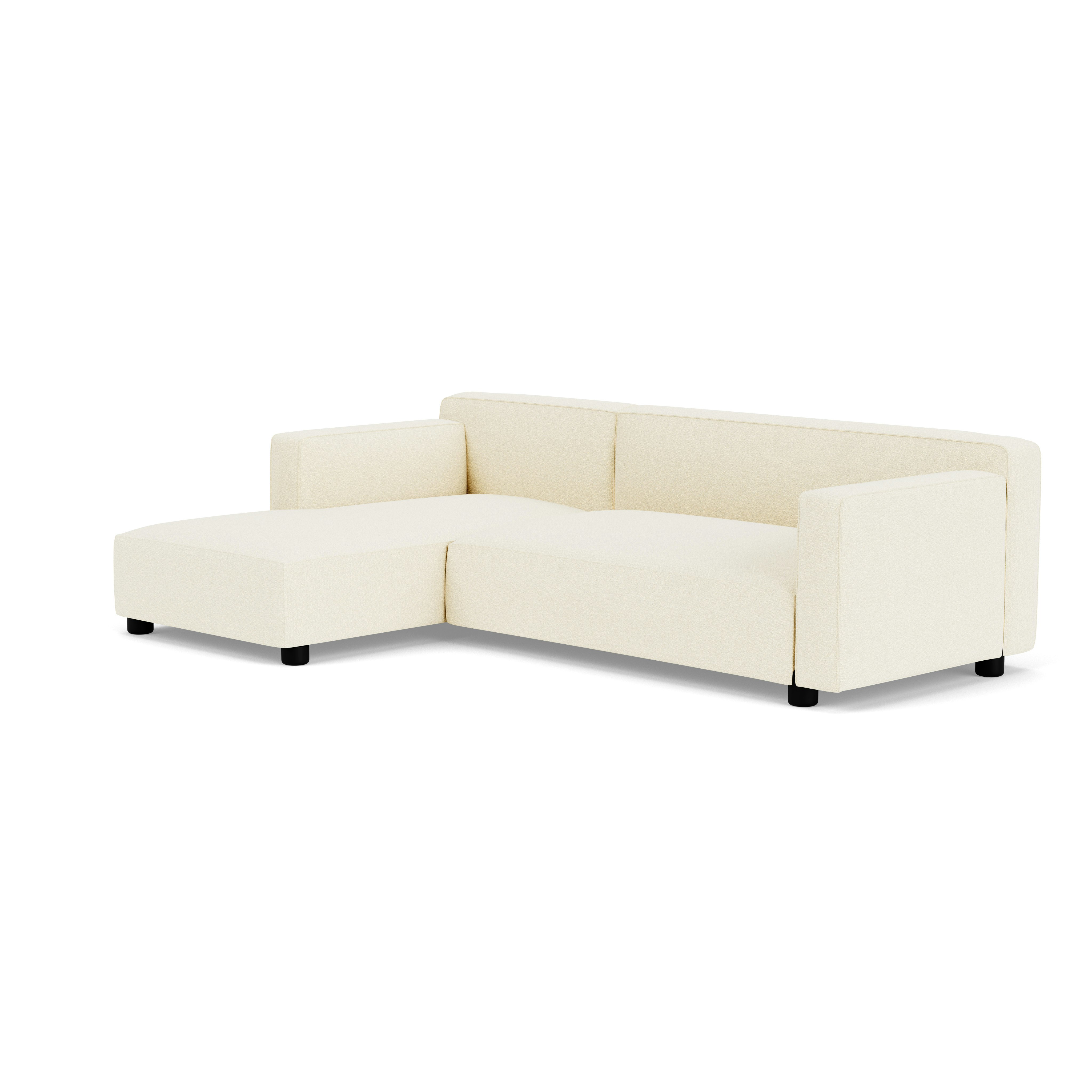 Barber Osgerby Asymetric Sectional - Right, Classic Boucle, Pearl, Jet Black